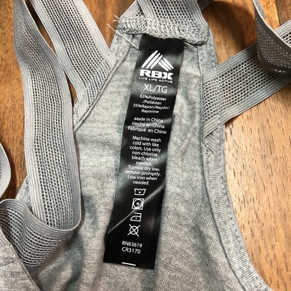 RBX Active Grey Razorback Tank - Picture 8 of 9